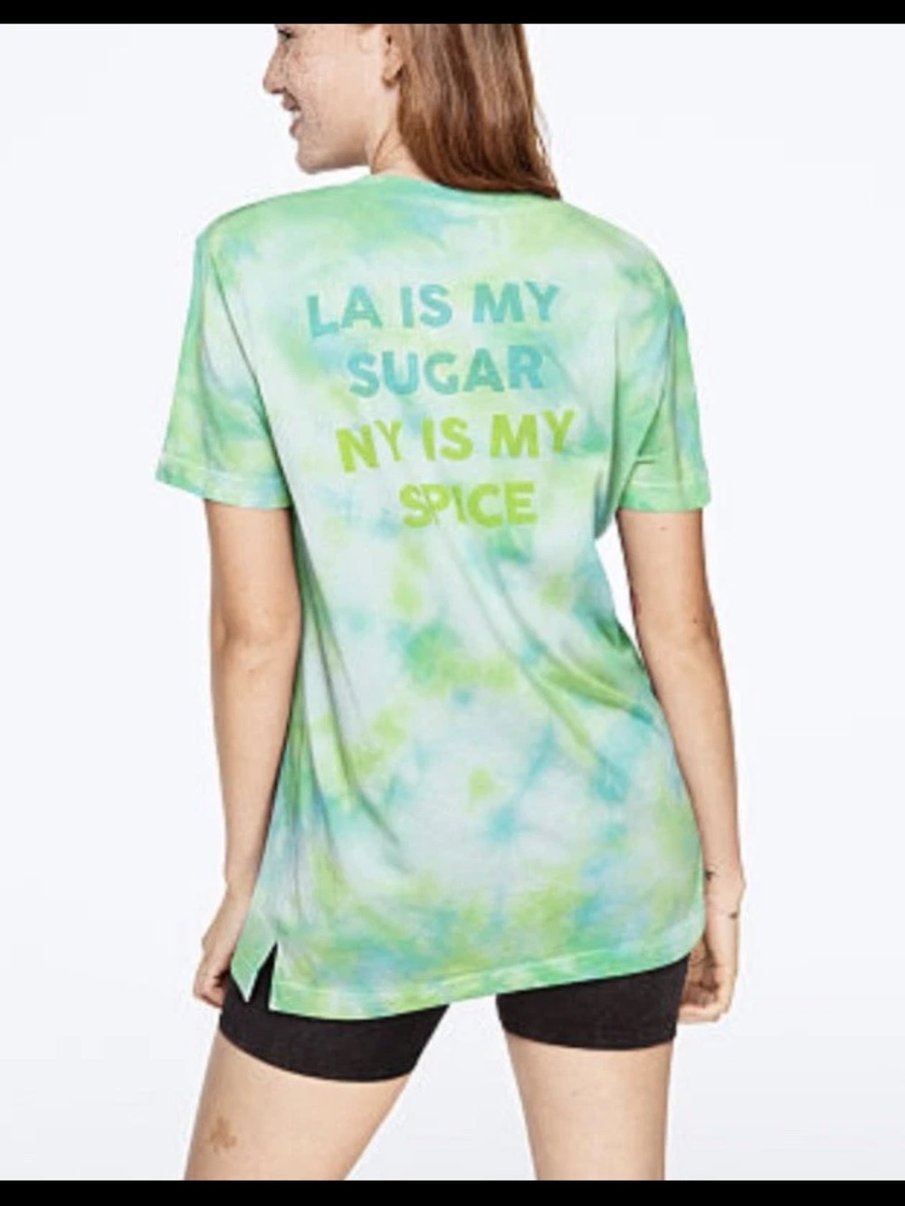 Victoria Secret Pink Tie Dye Pink Short Sleeve Tee L